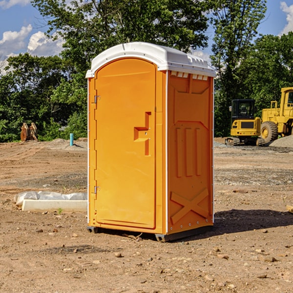 how often are the portable restrooms cleaned and serviced during a rental period in Wallace Pennsylvania